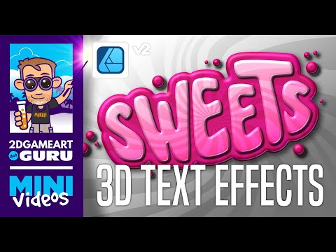 Affinity Designer v2 Mini Tutorial - Text with Shiny 3D effects