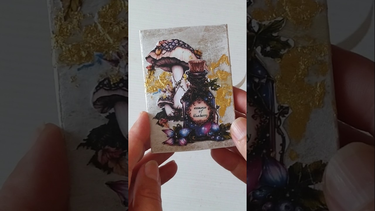 DIY prism-shaped card decorated with fairies from Forest Fairies, Blueberry Clan Book by Dodo Quill.