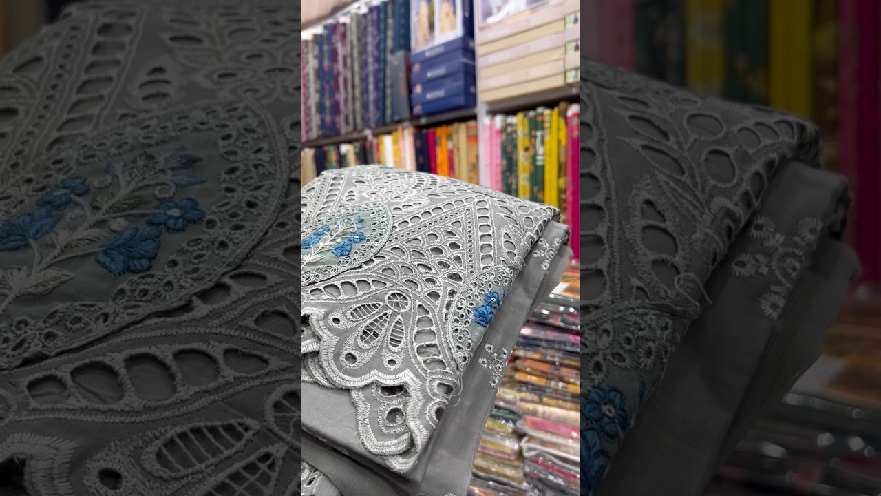 ЧиканКари Газон | ЛазерКари | Шиффли с вышивкой | Коллекция Ид26 | Шифон Дупатта | Таваккал