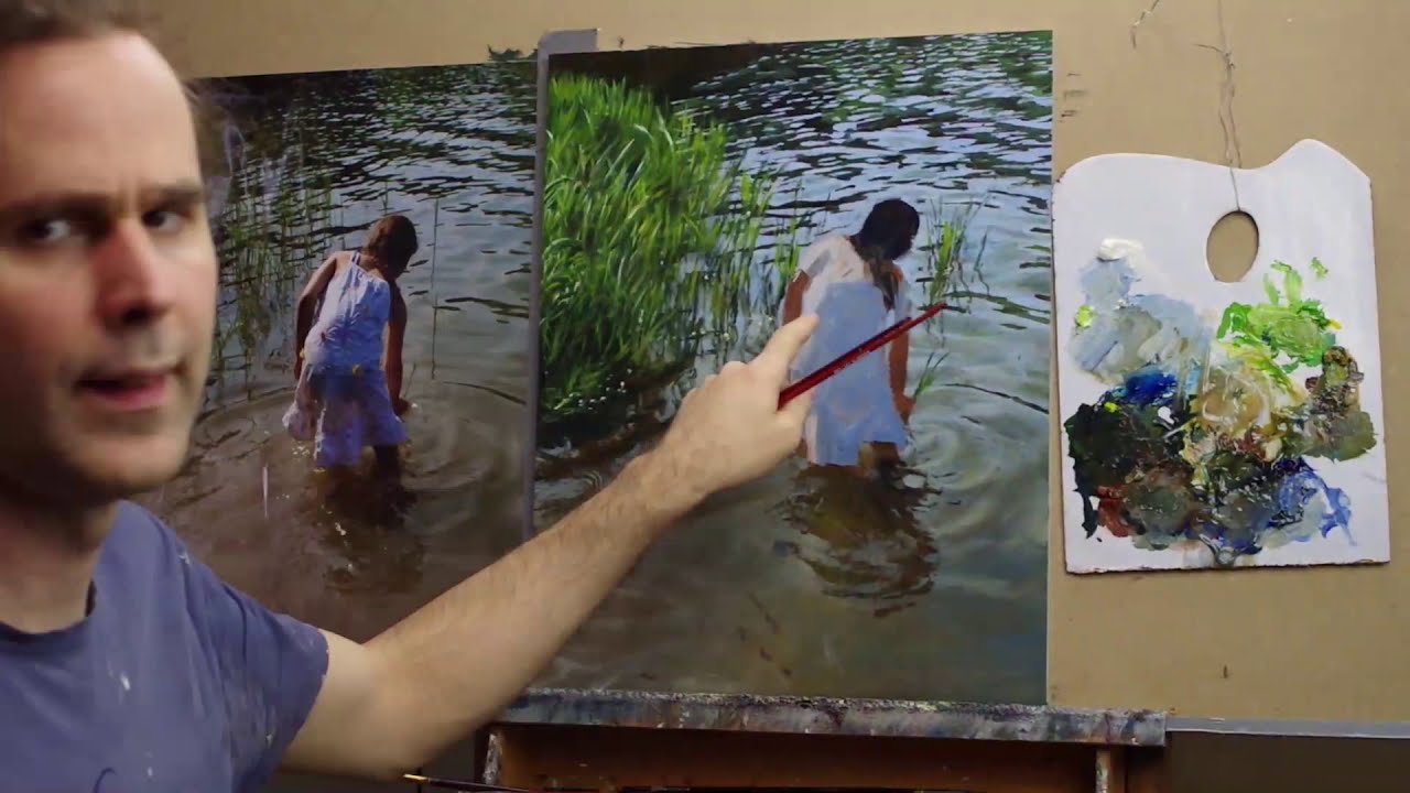 timelapse video of a realistic oil painting in the making - YouTube