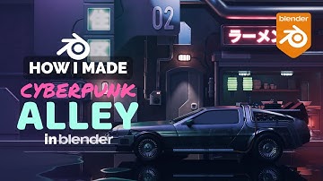 Cyberpunk Alley in Blender - 3D Modeling Process | Polygon Runway