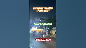 Bán nhà mặt tiền đường Cô Giang quận 1 ngang 9.05m dài 7.3m 4 lầu căn góc #youtube #batdongsan
