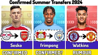 🔴NEW CONFIRMED SUMMER TRANSFERS AND RUMOURS 2024, frimpong to mancity deal done, Watkins to United🔥