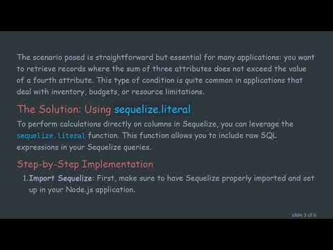 How to Use sequelize.literal for Complex Column Calculations in Sequelize