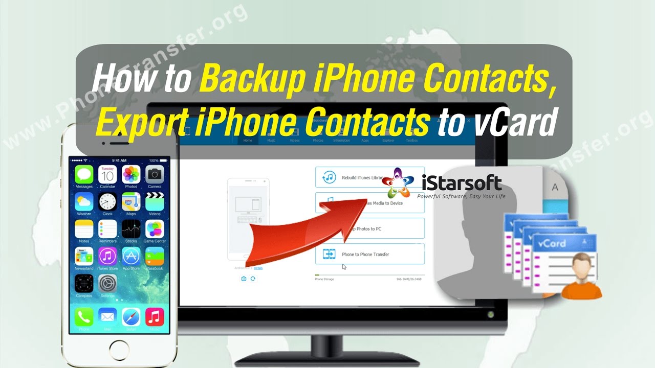 How To Backup IPhone Contacts Export IPhone Contacts To VCard YouTube