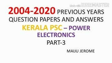 Kerala psc 19/2019 govt polytechnic lecturer in electronics-power electronics part 3