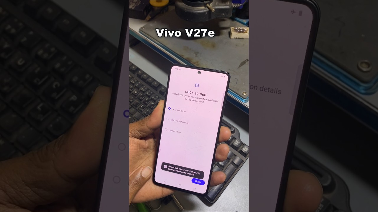 Vivo v27e fingerprints/userlock not working after frp fix#mobilerepairing #ufixer #vivov27e #frp