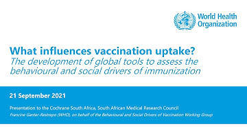 Cochrane SA Webinar: What influences vaccination uptake