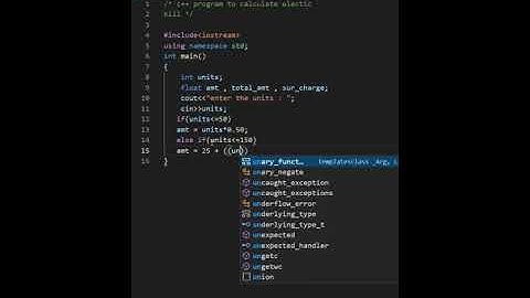 C++ program to calculate electric bill 🧒#shorts.