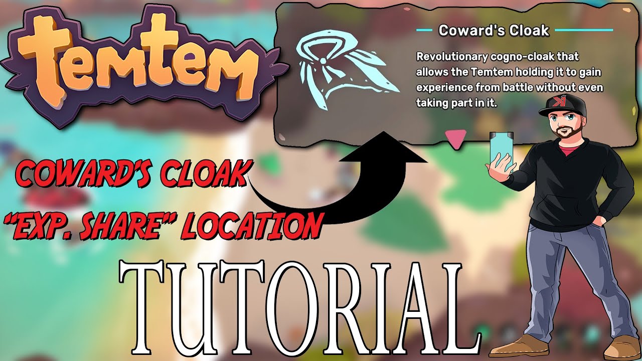 HOW TO GET - Coward's Cloak (EXP. Share) Temtem Item tutorial