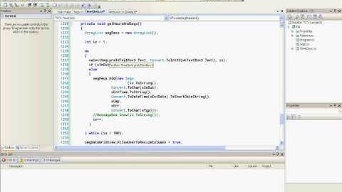 C# Programming Tutorial - Adjust Part 5 - Create DataGrid & Array List & Fill From Segs Class