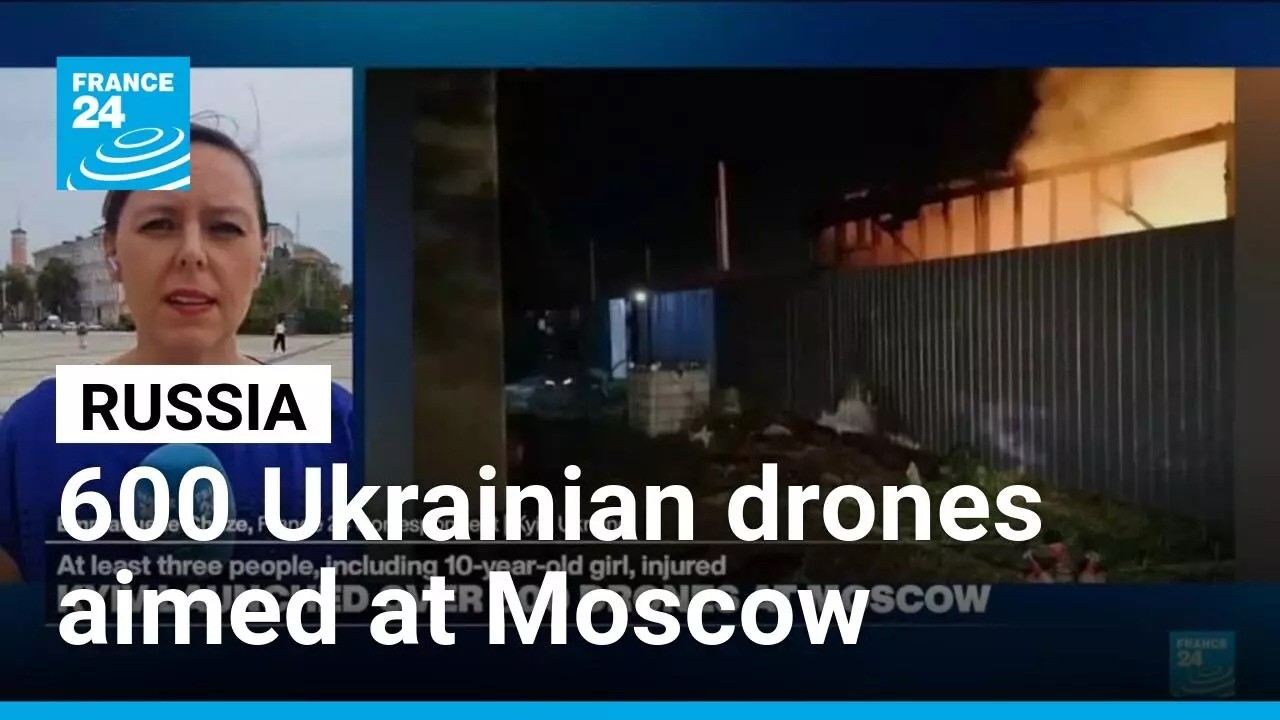 Ukraine launches over 600 drones at Moscow region • FRANCE 24 English