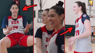 Caitlin Clark & Kelsey Plum Arguing In Practice Day 2 Of Team Usa Basketball Practice