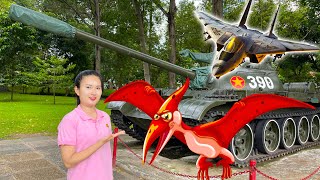 Changcady giúp đỡ máy bay chiến đấu, đánh bại cuộc tấn công của đàn khủng long