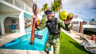 Tropical Spearfishing Catch & Cook Challenge!! (Shark Close Encounter)