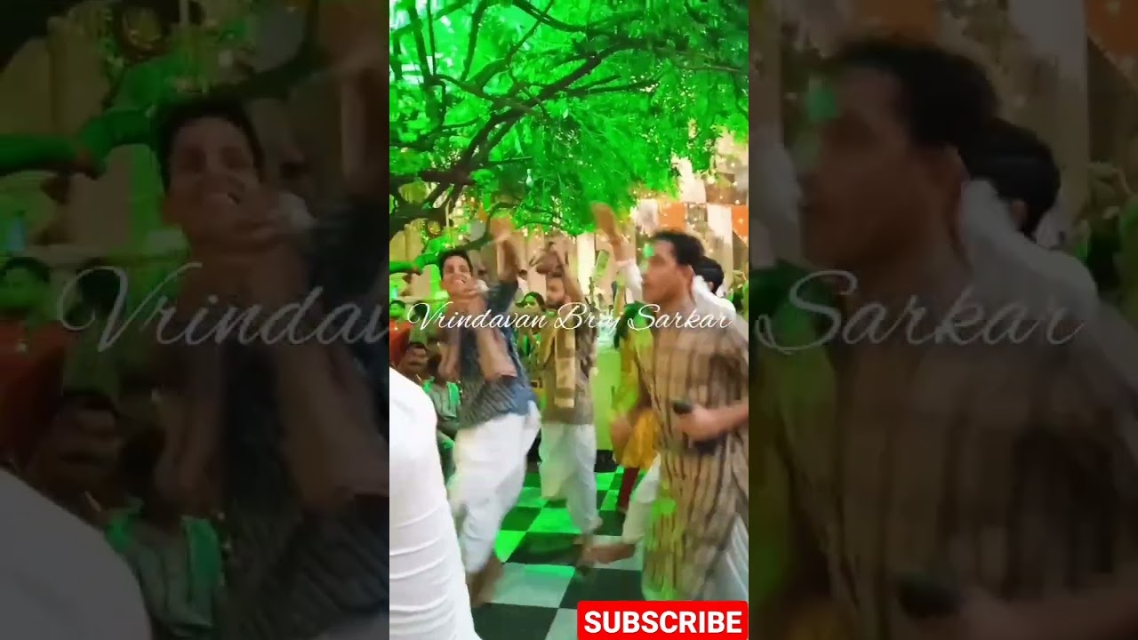 Iskcon temple Vrindavan masti ki sath dance 🙏Hare krishna!! All devotees!! 