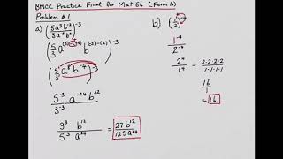 BMCC Mat 56 practice final #1