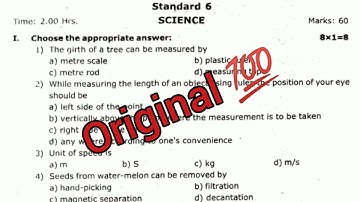 TN 6th standard quarterly science exam question paper 2023/ model question paper @GjStudies