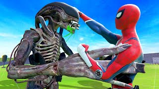 Fighting Spiderman as a XENOMORPH - Bonelab VR Mods screenshot 4