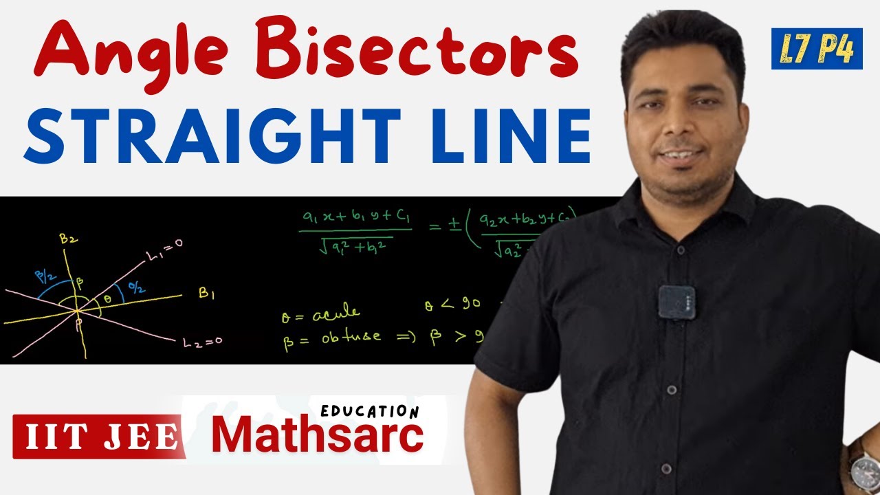 Angle bisectors of angle between straight lines class 11 maths