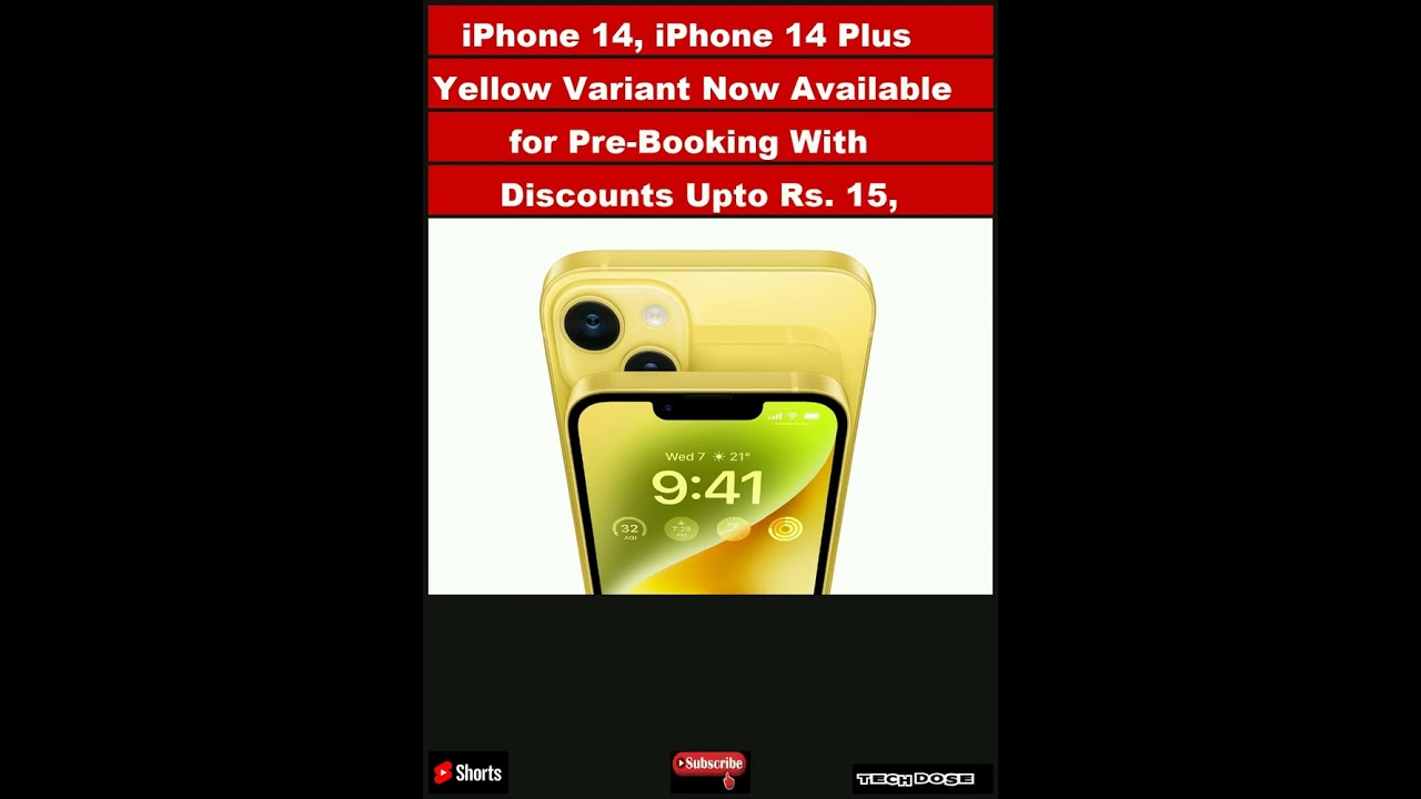 iPhone 14, iPhone 14 Plus Yellow Variant Now Available for Pre-Booking With Discounts Upto |