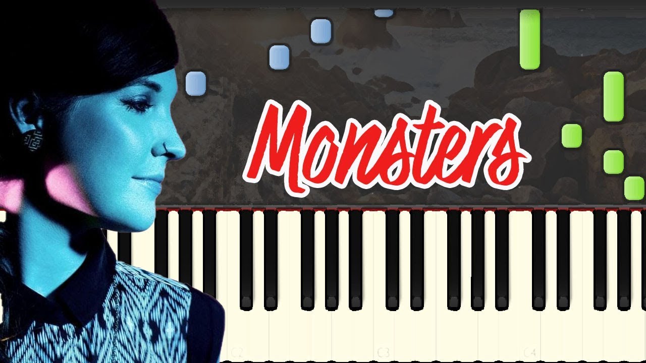 sheet piano nhạc trịnh công sơn Monsters - Katie Sky (Piano Tutorial Synthesia)