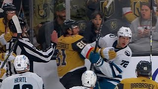 William Eklund Doesnt Appreciate Jonathan Marchessaults Hit Against Fabian Zetterlund