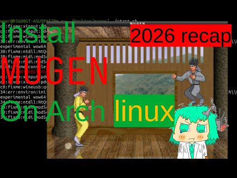 MUGEN Fighting game installing in arch linux (2026 recap) #linuxgaming #linux #gaming