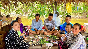 Cùng Dượng Tư Dăng Lưới Về Làm Món Gỏi Cá Tôm Càng Xanh Nướng Lai Rai Bên Chòi Lá• UMQT | # 211