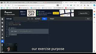 Demo of using an online C++ compiler for C++ programming