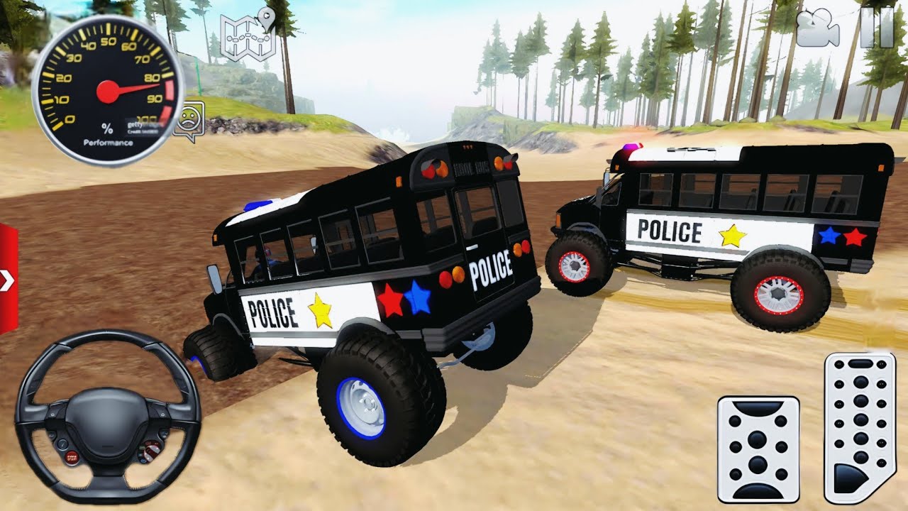 Juegos de Carros - Transport School Bus & Wood Truck Offroad Fighting - Android Ios Gameplay 