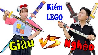 Đại Chiến Kiếm LEGO Nhà Giàu Với Kiếm Nhà Nghèo | Hằng Nheo Official