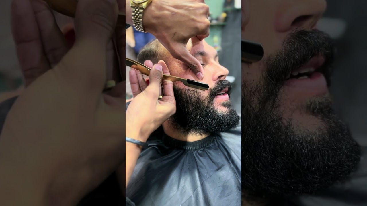 High fade with beard 