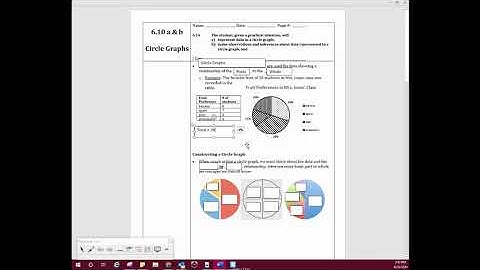 SOL 6.10 ab Circle Graphs Part 1 of 3 Cornell Notes