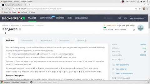 Kangaroo  Hacker Rank Solution in C Programming