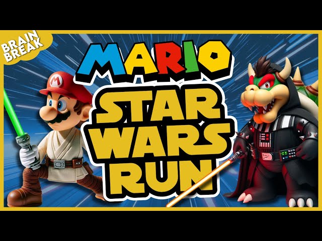 Super Mario Star Wars Run! | Star Wars Brain Break | Just Dance | Freeze Dance | Danny Go Noodle class=