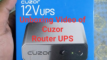 Unboxing and Set up Video of Cuzor Router UPS