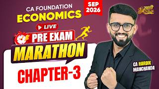 Most Important MCQs | CA Foundation Economics- Chapter 3 | Pre Exam Marathon | CA Hardik Manchanda