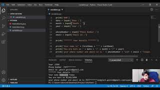 Assignment 1 : Creating a form in Python (No GUI)