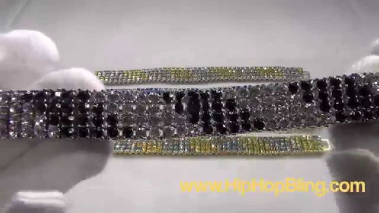 Iced Out Bracelet 4 Row Bracelets Candy Cane Bling Bling YouTube