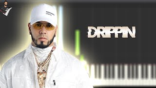 Anuel AA, Messiah - Drippin | Instrumental Piano Tutorial / Partitura / Karaoke / MIDI screenshot 5