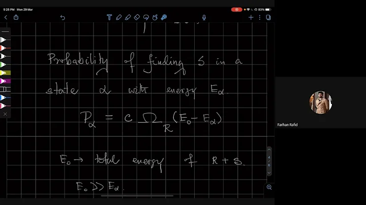 Stat Mech L10V2: The Canonical Ensemble