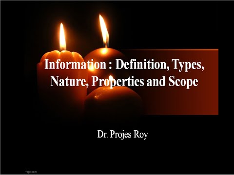 اطلاعات: تعریف، انواع، ماهیت، خواص و دامنه توسط دکتر پروجس روی