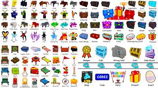 Collection All/Every Item Boss, Chest Drop - Crafting, Diamond Explained in 99 Nights in The Forest!