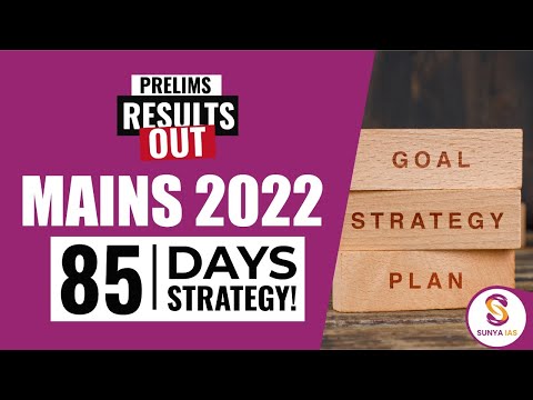 Mains 2022 Strategy | 85 Days Study Plan | SUNYA IAS