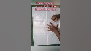 How to take trace from tracing paper to blouse #aariwork #design #tracing #stencil #tracingpaper
