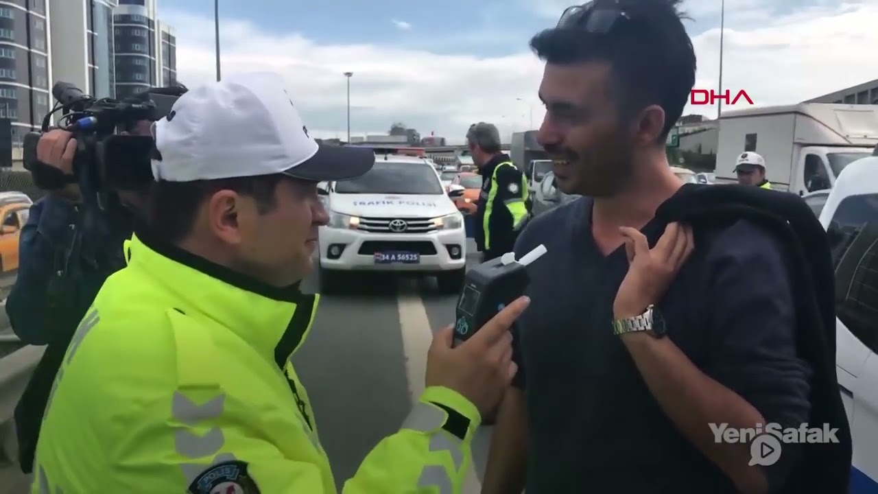 Angry Turkish driver in traffic