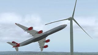 Airplane Almost Collided With Windmill After Very Dnagerous Takeoff [Xp 11]