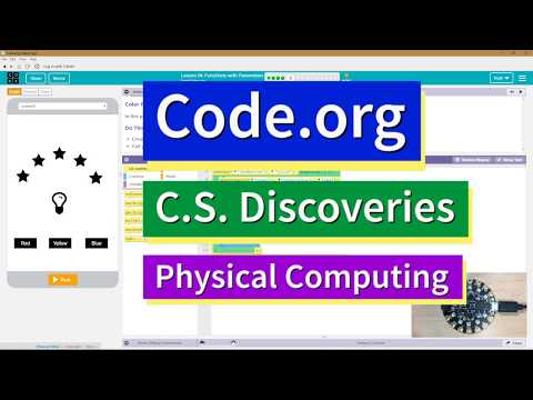 Functions with Parameters Lesson 14.5 Tutorial and Answer Code.org CS Discoveries Physical Computing