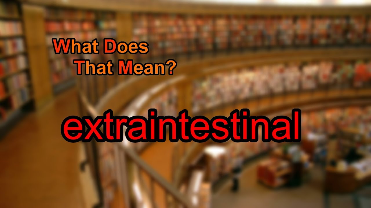 What does extraintestinal mean?